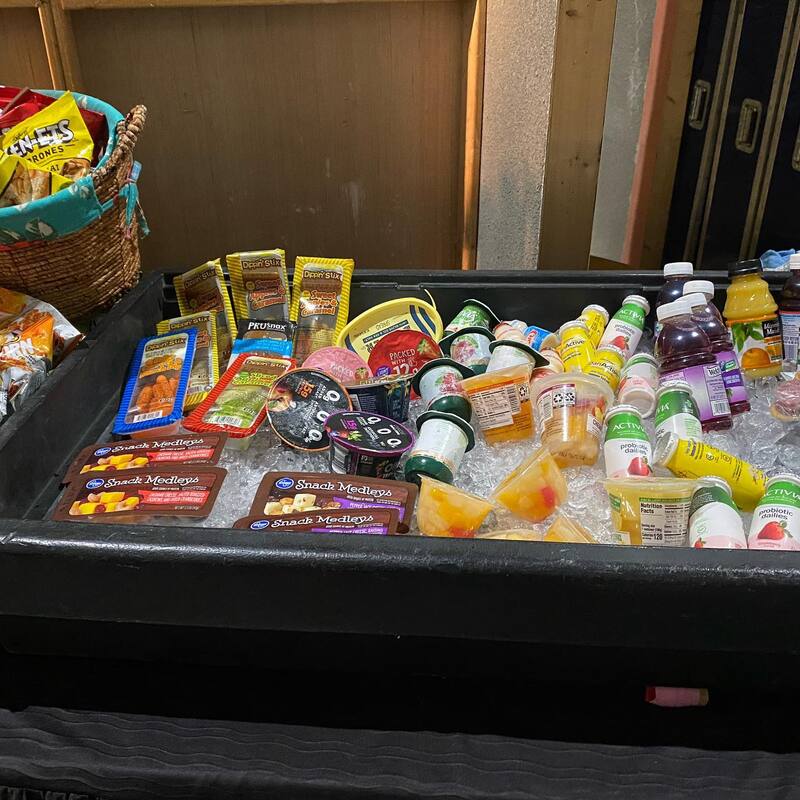 Atlanta Craft Services beverage station on set