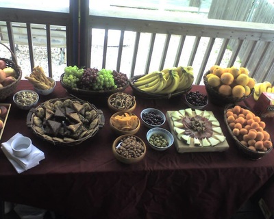 Porsche HQ grand opening event food display Atlanta