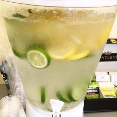 Fresh lemonade craft service station on Atlanta film set