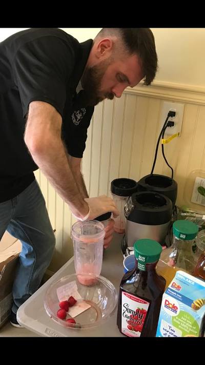 Healthy smoothies craft service station Atlanta production