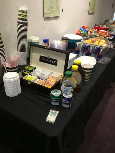 Atlanta Craft Services craft table setup on set