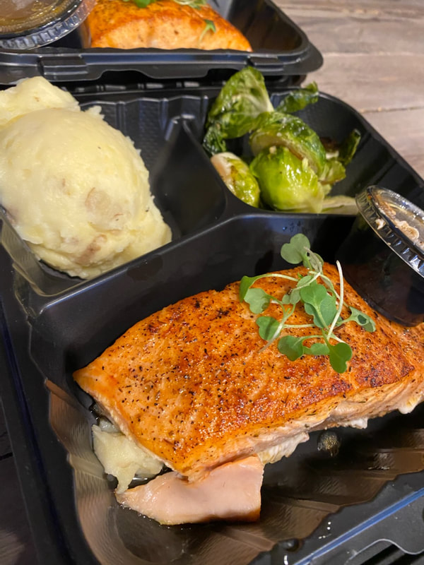 Packaged meals ready for drop catering delivery